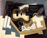 Juan Gris Canvas Paintings - Guitar with Clarinet
